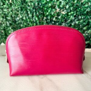 Louis Vuitton Pink Epi Cosmetic Case PM with COA